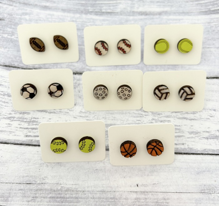 Sports Studs. Sports Earrings. Minimalist Earrings. Gift for her