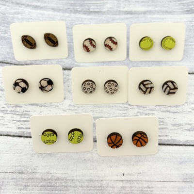 Sports Studs. Sports Earrings. Minimalist Earrings. Gift for her