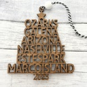  Personalized Family Ornament. Christmas Ornament. Family name Ornament. Personalized Christmas Gift.
