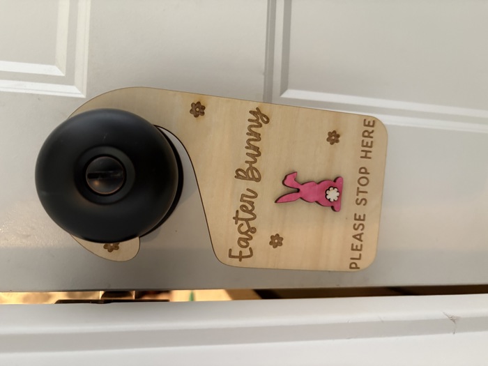 Easter Bunny Sign. Easter Door Hanger. Easter for Kids. Easter Decor