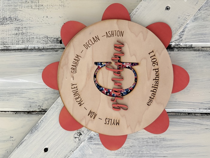 Mother's Day Sign. Personalized Grandchildren Sign. Mother's Day Gift. Sign for mom. Personalized Christmas gift.