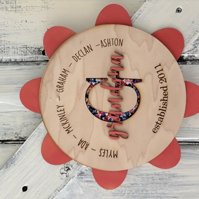 Mother's Day Sign. Personalized Grandchildren Sign. Mother's Day Gift. Sign for mom. Personalized Christmas gift.