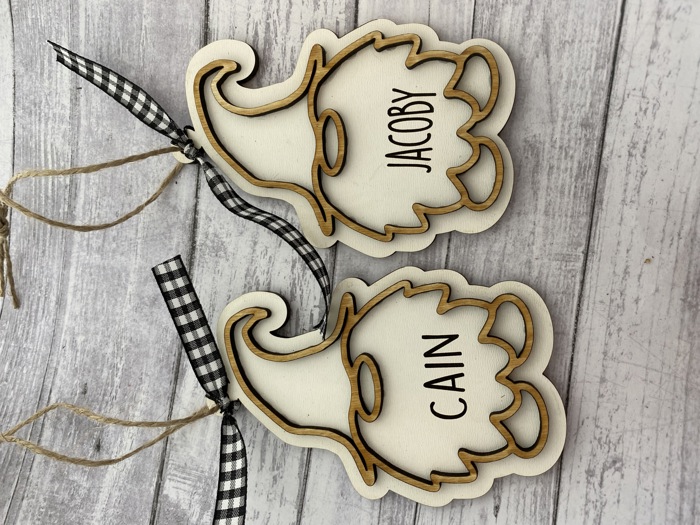 Gnome Ornament. Personalized Christmas Gift. Children's Ornament. Personalized Ornament