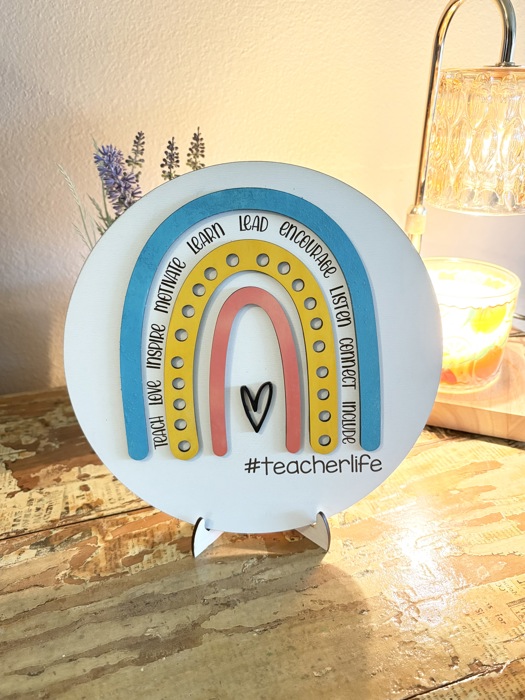 Teacher Rainbow. Teacher Decor. Teacher Appreciation Gift.