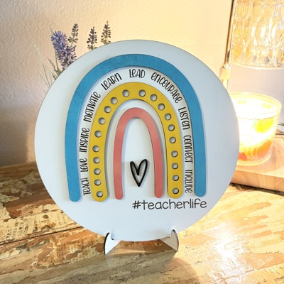 Teacher Rainbow. Teacher Decor. Teacher Appreciation Gift.