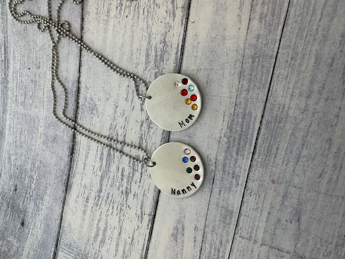 Birthstone Necklace. Personalized Mother's Gift.  Necklace. Personalized Christmas Gift