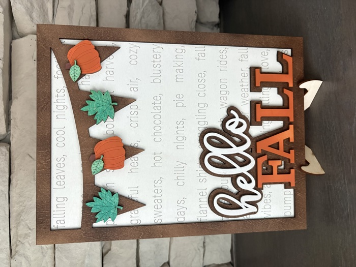 Hello Fall Sign. Fall Decor. Fall Sign. Pumpkin Sign.