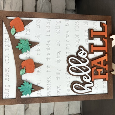 Hello Fall Sign. Fall Decor. Fall Sign. Pumpkin Sign.