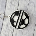 Soccer Hair Tie Key Chains. Bag Tags. Sports Bag Tag