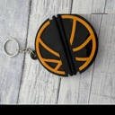 basketball Hair Tie Key Chains. Bag Tags. Sports Bag Tag