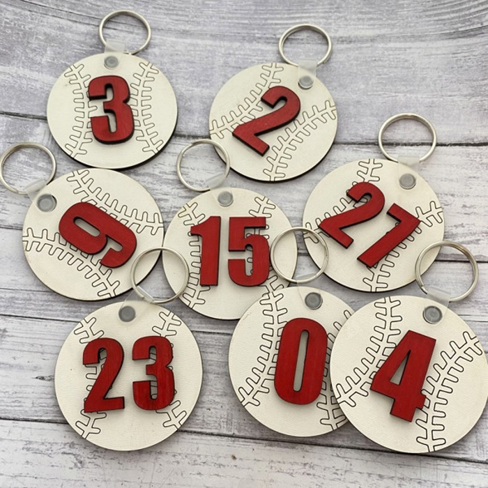 Sports Bag Tags with Personalized Number - Baseball, Basketball, Soccer, Softball, Volleyball