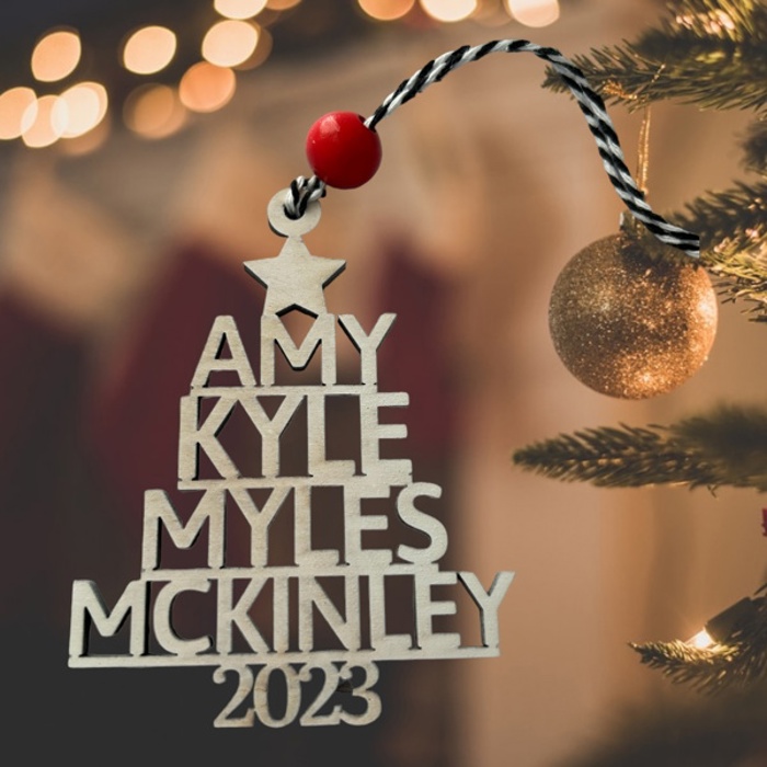 Personalized Family Ornament. Christmas Ornament. Family name Ornament. Personalized Christmas Gift.