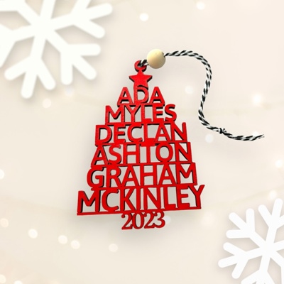 Personalized Family Ornament. Christmas Ornament. Family name Ornament. Personalized Christmas Gift.