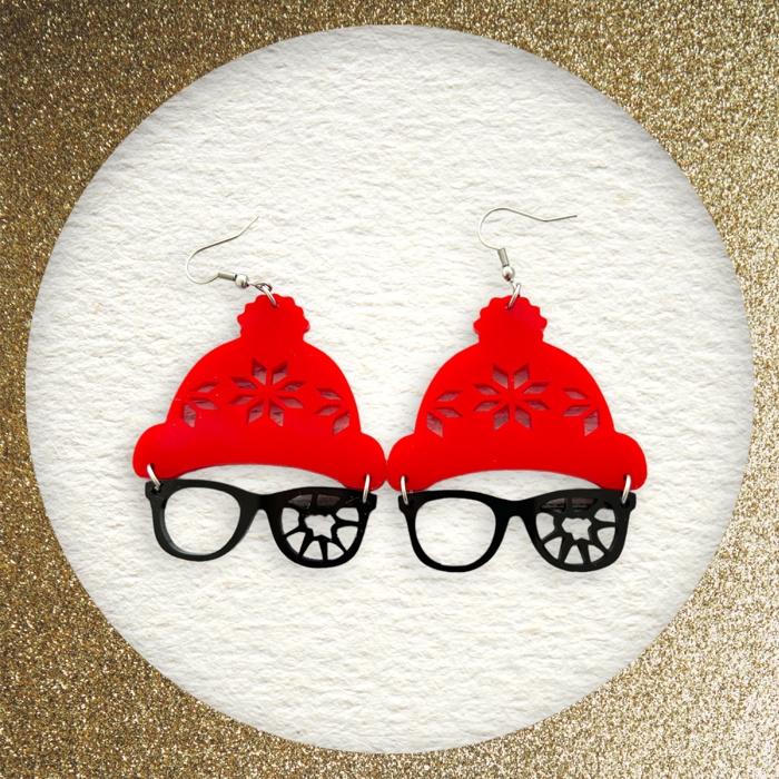 Don't Shoot your eye out earrings. Christmas Earrings.. Ralphie Earrings.
