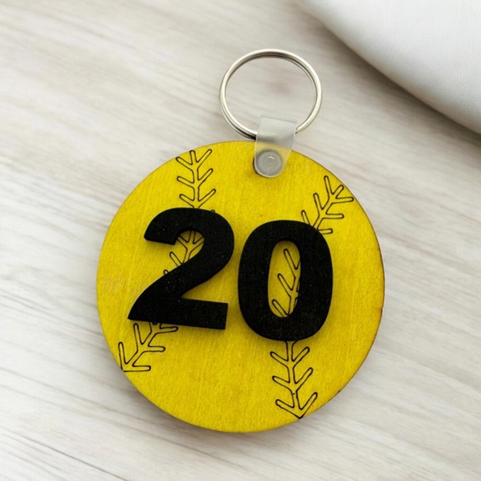 Sports Bag Tags with Personalized Number - Baseball, Basketball, Soccer, Softball, Volleyball