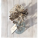  Personalized Birth Flower Jar | Wooden Flowers by Month with Custom Tag 