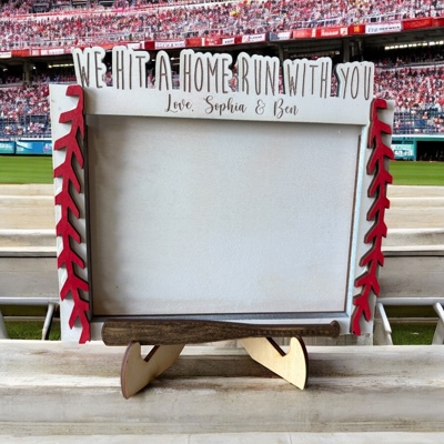 Custom baseball frame. Father's Gift. Photo Frame for Dad. Gift for him. Gift for coach.