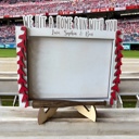  Custom baseball frame. Father's Gift. Photo Frame for Dad. Gift for him. Gift for coach.