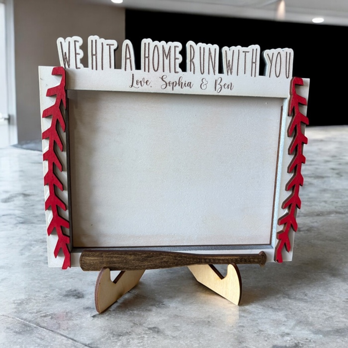 Custom baseball frame. Father's Gift. Photo Frame for Dad. Gift for him. Gift for coach.