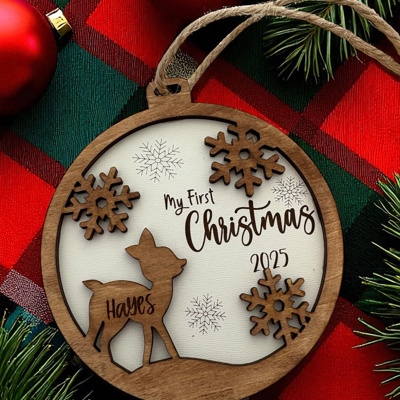 My First Christmas Ornament. Personalized Christmas Gift. Babies First Christmas Ornament. 