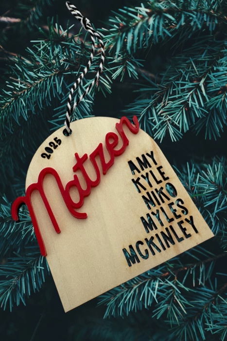 Holiday Ornament. Personalized Ornament. Family name Ornament. Personalized Christmas Gift. 