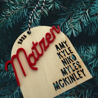 Holiday Ornament. Personalized Ornament. Family name Ornament. Personalized Christmas Gift. 