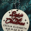  Baby's First Christmas ornament. First Christmas. Baby ornament. Personalized Christmas Gift.