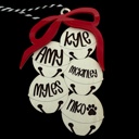  Personalized Ornament. Christmas Bells. Up to 10 names. Personalized Christmas gift. Family Name Ornament.