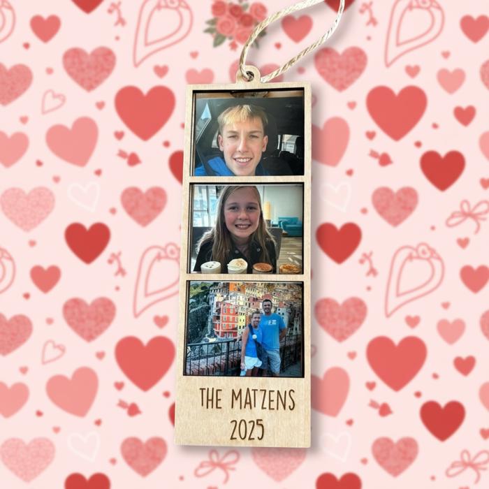 Personalized Photo Frame. Car Charm.  Family Ornament. Photo Ornament. Personalized Christmas Gift