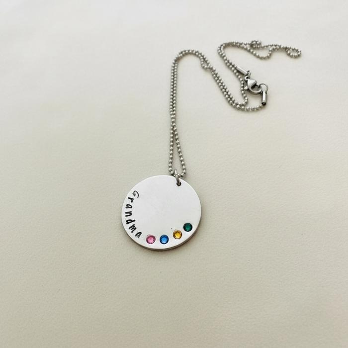 Birthstone Necklace. Personalized Mother's Gift.  Necklace. Personalized Christmas Gift