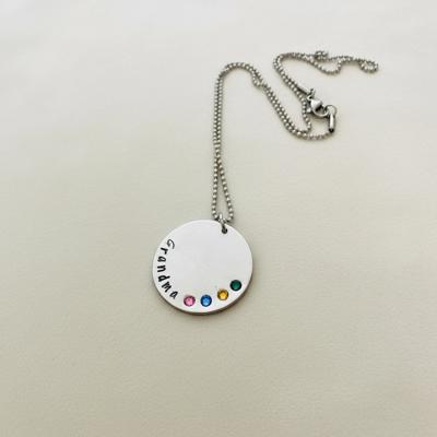 Birthstone Necklace. Personalized Mother's Gift.  Necklace. Personalized Christmas Gift