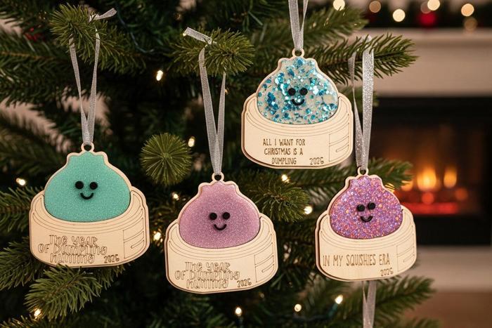 Dumpling Ornaments. Squishie Ornaments. Kids Ornaments. Christmas Gift