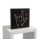  Sign Language Block. Home Decor. I love you sign language. Sign. I love you. 