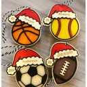  Santa Sports Ornaments. Personalized Ornaments. Kid's Ornaments. Sports Ornaments. Personalized Christmas Gift