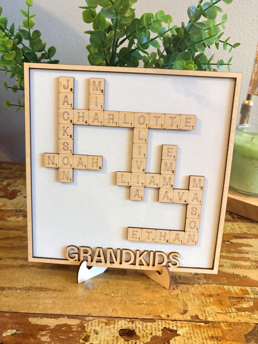 Grandkids sign. Mothers Day Sign. Personalized Sign for Grandma. Personalized Christmas gift. 
