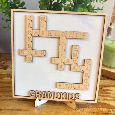 Grandkids sign. Mothers Day Sign. Personalized Sign for Grandma. Personalized Christmas gift. 