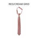 Red/Cream Grid Valentines Ties For Boys Sizes 6mo-2rs