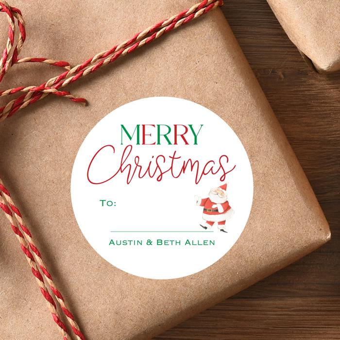 To and From Holiday Labels / Set of 24