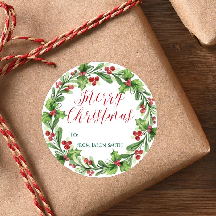 To and From Holiday Labels / Set of 24