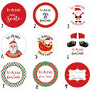  From Santa Gift Labels / Christmas Gift Stickers /  Set of 24 / Up to 2 Names