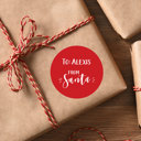  From Santa Gift Labels / Christmas Gift Stickers /  Set of 24 / Up to 2 Names