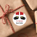  From Santa Gift Labels / Christmas Gift Stickers /  Set of 24 / Up to 2 Names