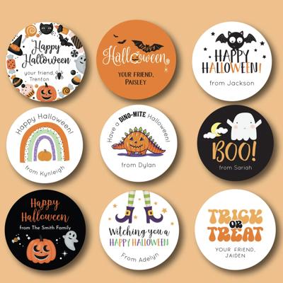 Personalized Halloween Stickers / Set of 24