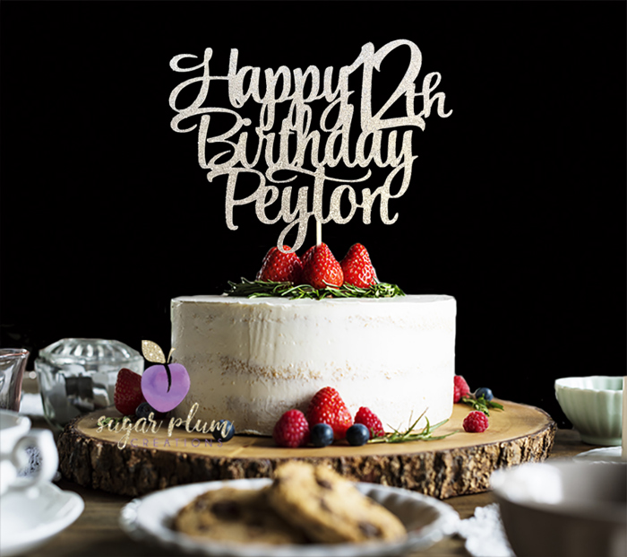 Custom Happy Birthday Cake Topper