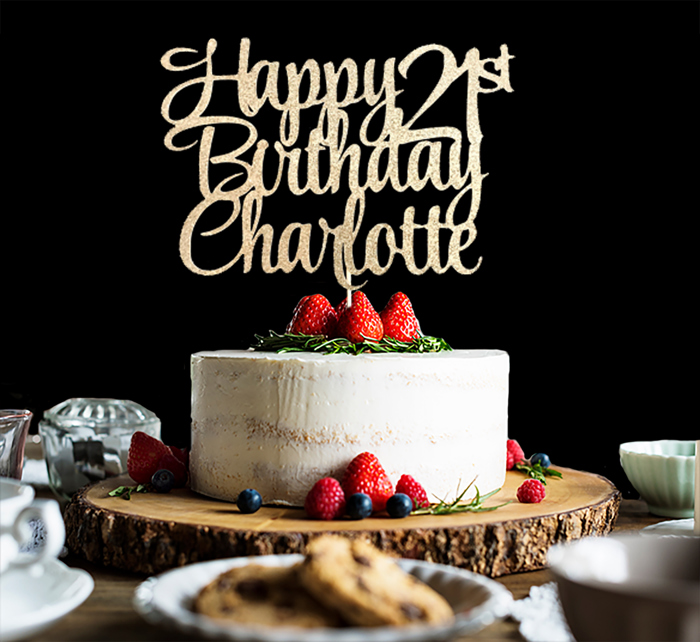 Custom Happy Birthday Cake Topper