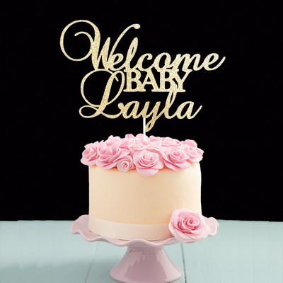 Welcome Baby Cake Topper