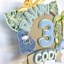  Dinosaur Cake Topper