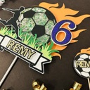  Soccer Cake Topper