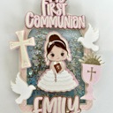  My first communion cake topper girl