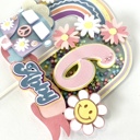  Groovy cake topper